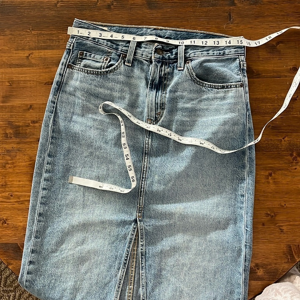 LEVI’S Denim Midi Jean Skirt - 27 - Picture 5 of 11